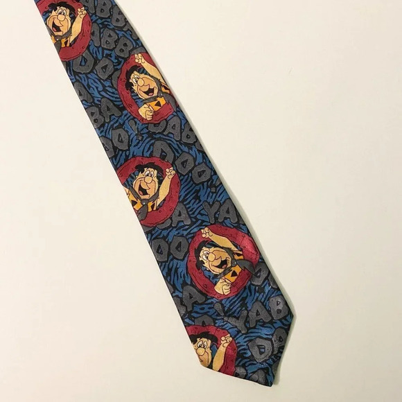 Vintage 1994 The Flintstones Mens Tie Novel  Ties Polyester Collectible Fred - Picture 8 of 9